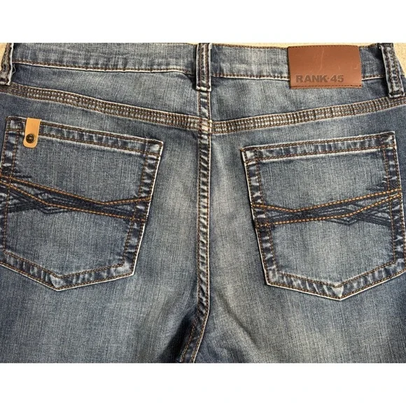 Rank 45 Men's Slim Straight Medium Wash Jeans, 34x34, NWOT tags Rugged Western - Picture 6 of 16